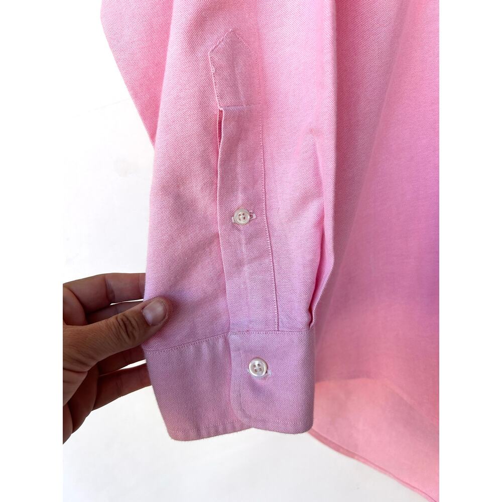 Vintage Ralph Lauren Pink Oxford Yarmouth Button Down Shirt Pony Logo Large - Picture 6 of 8